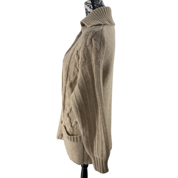 Vintage PGS Peter G’s General Stores Pure Wool Fisherman Sweater Beige M - Picture 8 of 11